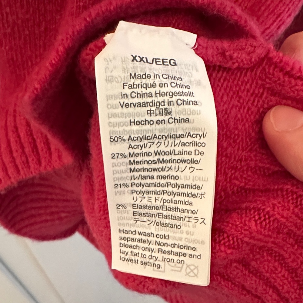 LIKE NEW J.Crew Pink Wool Blend Turtleneck Sweater Tunic - Picture 3 of 3